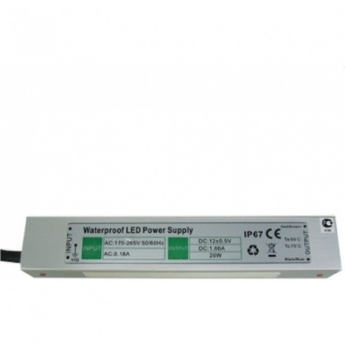 Блок питания ECOLA LED STRIP POWER SUPPLY для светодиодной ленты 30W 220V-12V IP67 B7L030ESB