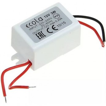 Блок питания ECOLA LED STRIP POWER SUPPLY B2M003ESB для светодиодной ленты 3W 220V-12V IP20