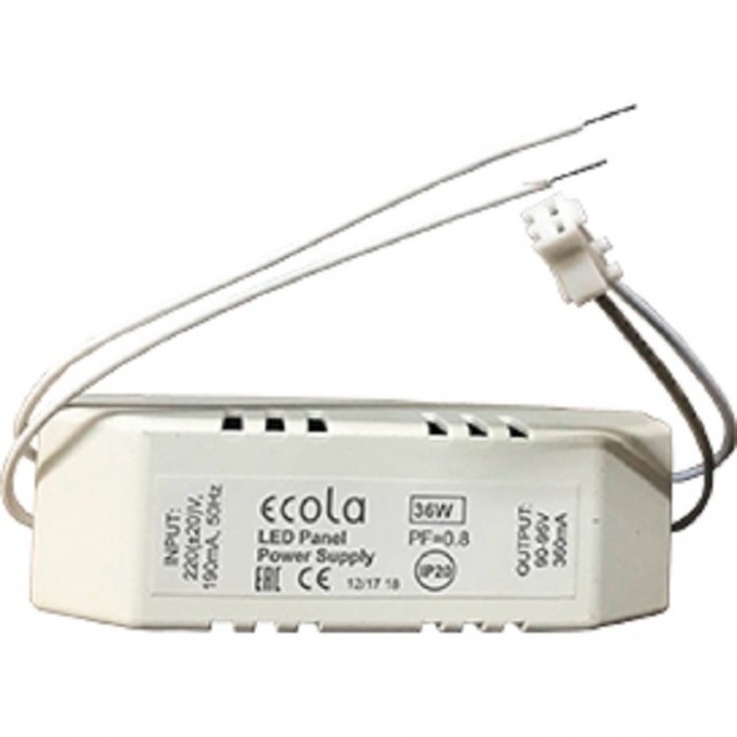 Драйвер для встраиваемой панели ECOLA LED panel Power Supply 36W 220V (со ступенькой - PX*K36ELC) с драйвером внутри PF=0,8 PXLK36ELT