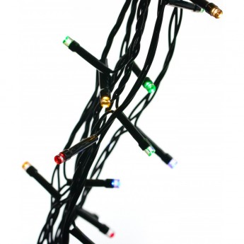 Гирлянда ECOLA LED N2GM06ELC 220V IP20 Нить 6м 100Led RGBW, 8 режимов, зеленый провод с вилкой