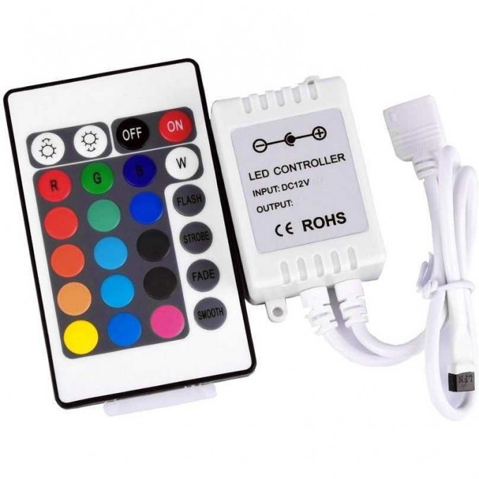 Контроллер ECOLA LED STRIP RGB IR CONTROLLER с инфракрасным пультом управления CRS072ESB