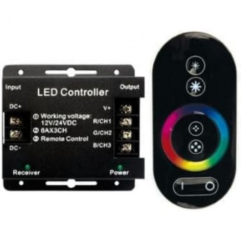 Контроллер ECOLA LED STRIP RGB RF RFC18AESB с радио-пультом управления