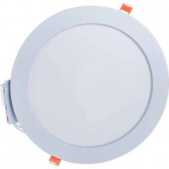 Круглый даунлайт встраиваемый ECOLA LED DOWNLIGHT 1041 DWRV16ELC с драйвером с подсветкой 16(12+4)W 220V 4200K / 2700K 195x20