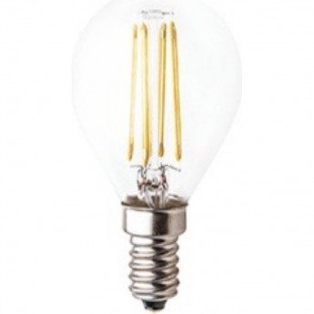 Лампа ECOLA GLOBE LED PREMIUM FILAMENT 7,0W G45 220V E14 4000K 360° прозрачный нитевидный шар (Ra 80, 100 Lm/W, КП=0) 68х45