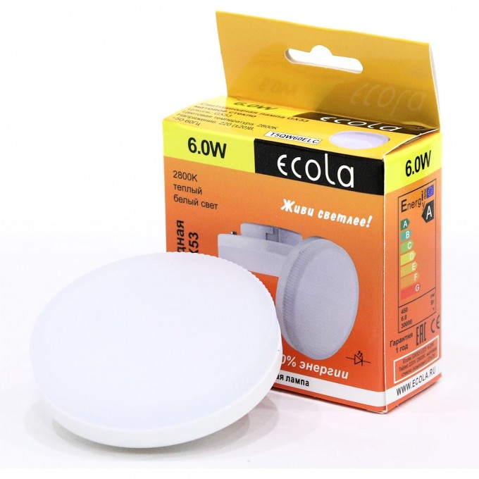 Светодиодная лампа ECOLA GX53 LED T5QW60ELC