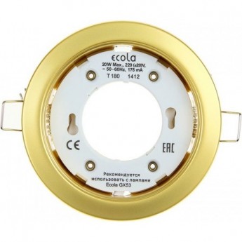 Встраиваемый светильник ECOLA GX53 H4 DOWNLIGHT FG5310ECB золото